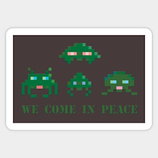 Retro gaming Space Invader Sticker